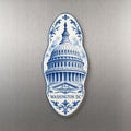 She's Choosing Washington DC Magnet | Blue-And-White Ceramic Illustration | S241-M