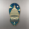 She's Choosing Washington DC Magnet | Cloisonné-Inspired Graphic | S242-M