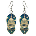 She's Choosing Washington DC Earrings | Cloisonné-Inspired Graphic | S242