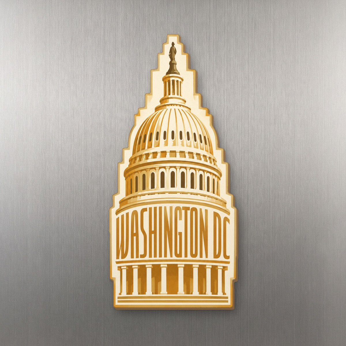 She's Choosing Washington DC Magnet | Typographic Illustration | S243-M