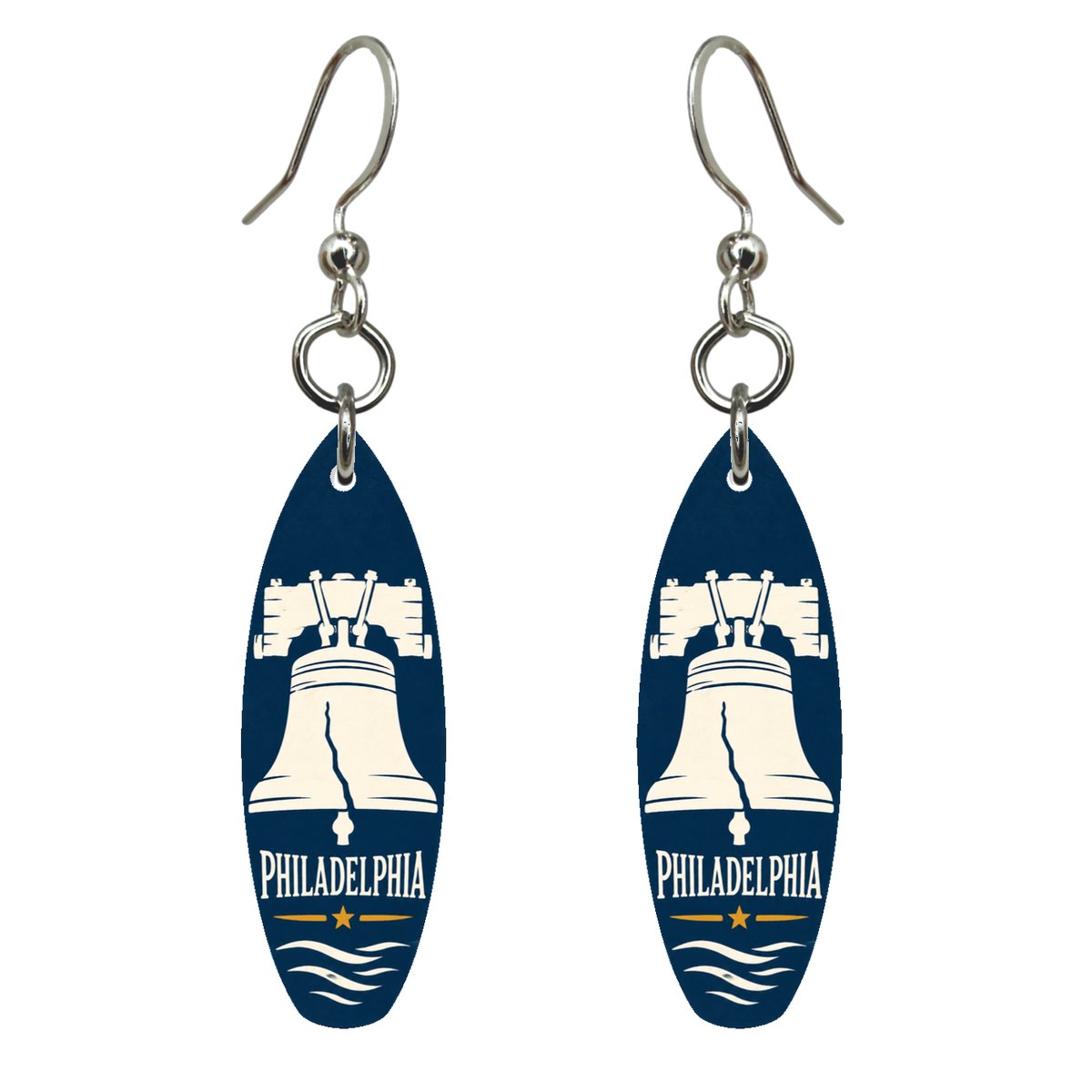 She's Choosing Philadelphia Earrings | Negative-Space Silhouette | S245