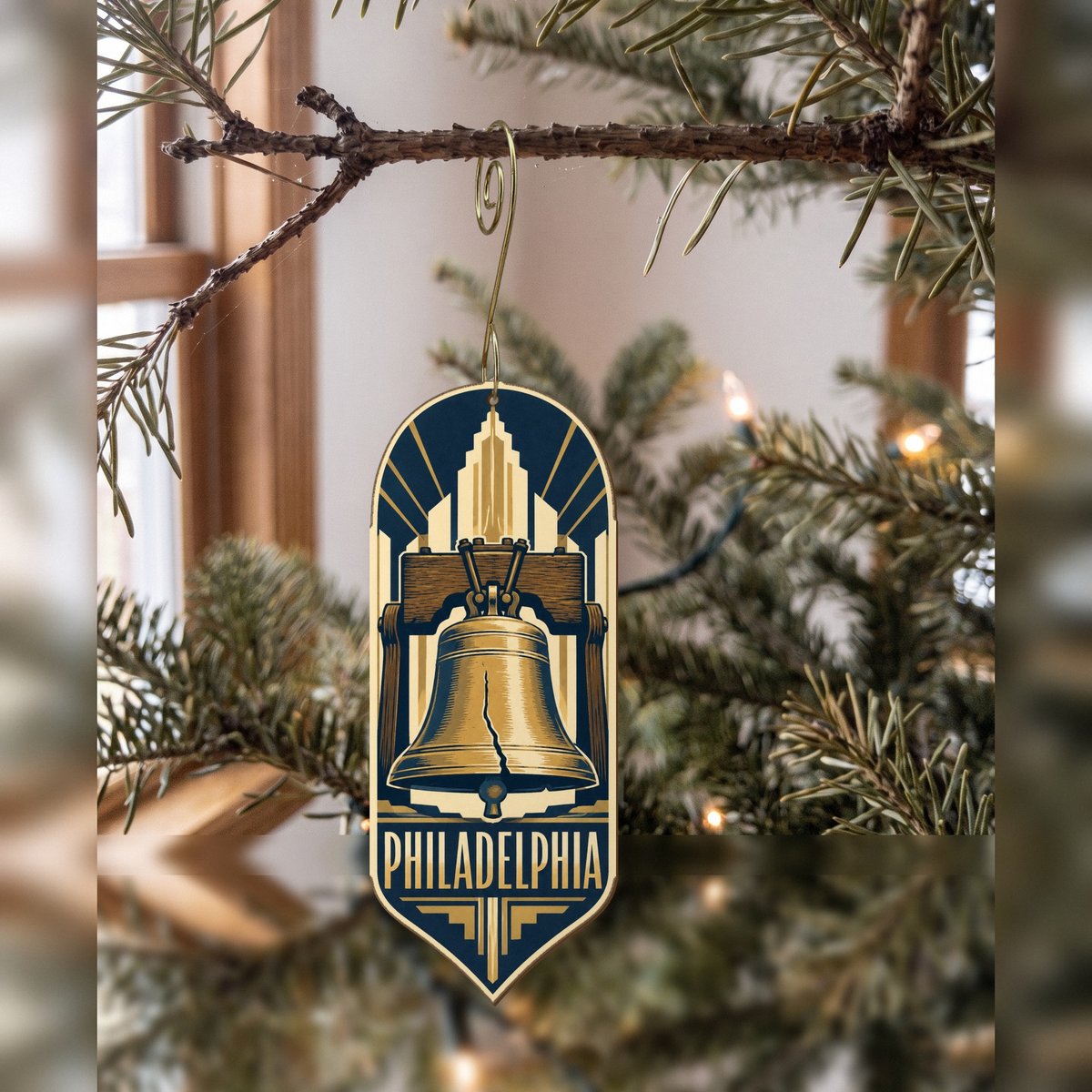 She's Choosing Philadelphia Ornament | Art Deco | S249-O