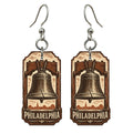 She's Choosing Philadelphia Earrings | Woodcut | S250