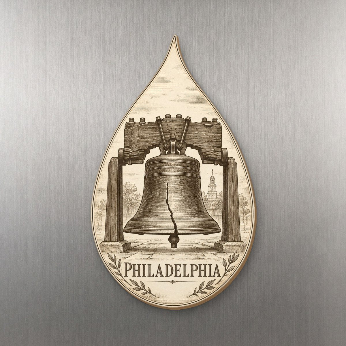 She's Choosing Philadelphia Magnet | Etching-Inspired Linework | S252-M