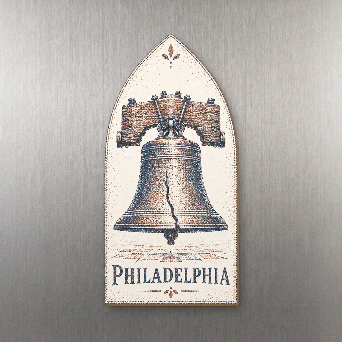 She's Choosing Philadelphia Magnet | Sparse Pointillism | S253-M