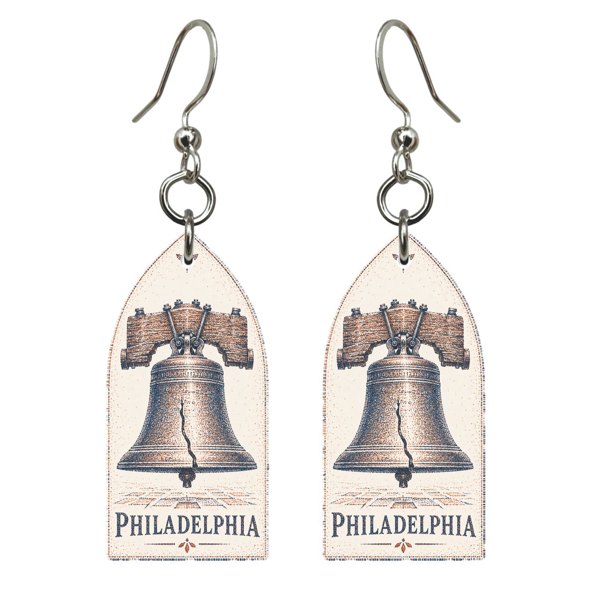 She's Choosing Philadelphia Earrings | Sparse Pointillism | S253