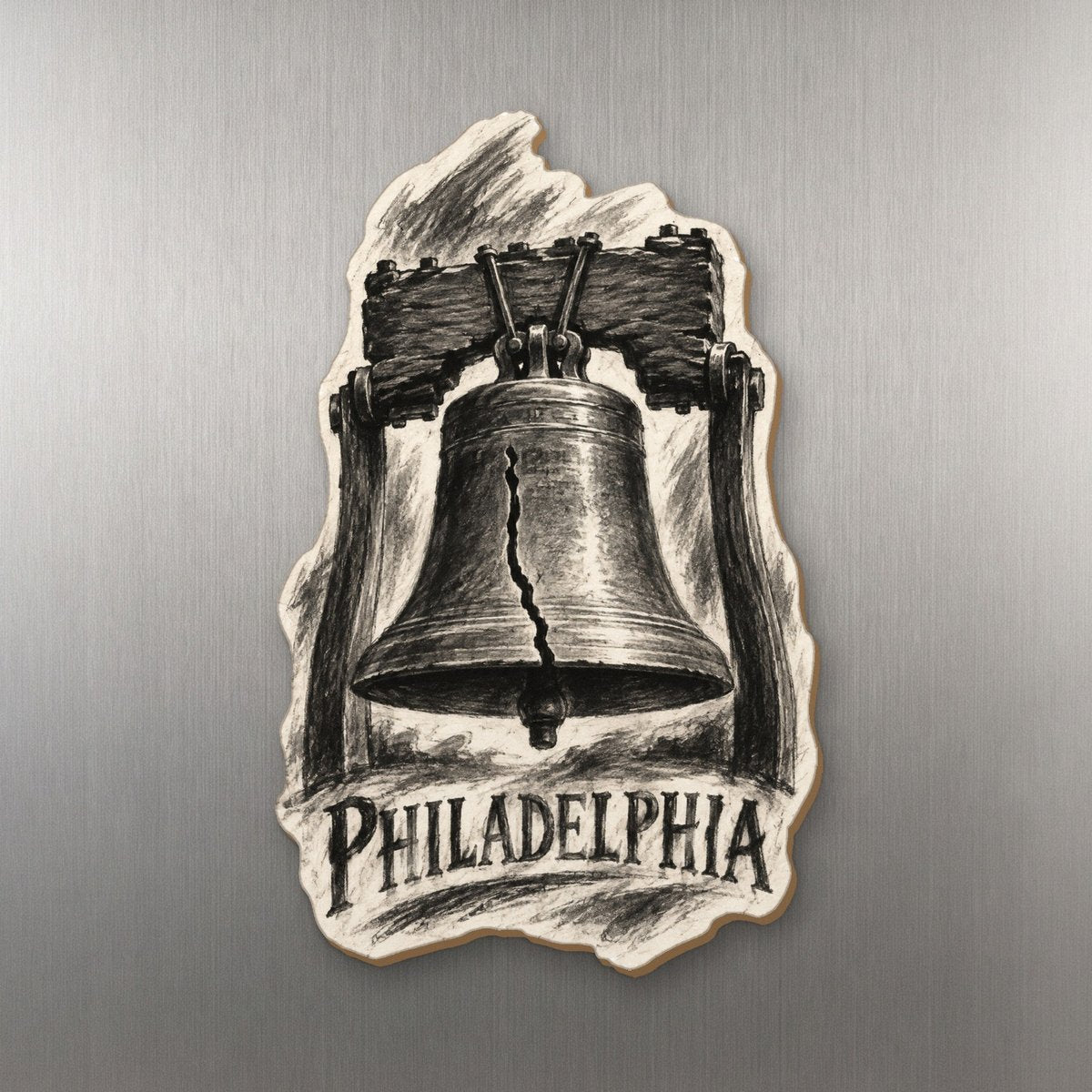 She's Choosing Philadelphia Magnet | Charcoal Gesture | S255-M