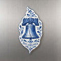 She's Choosing Philadelphia Magnet | Blue-And-White Ceramic Illustration | S259-M