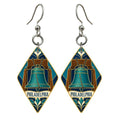 She's Choosing Philadelphia Earrings | Cloisonné-Inspired Graphic | S260