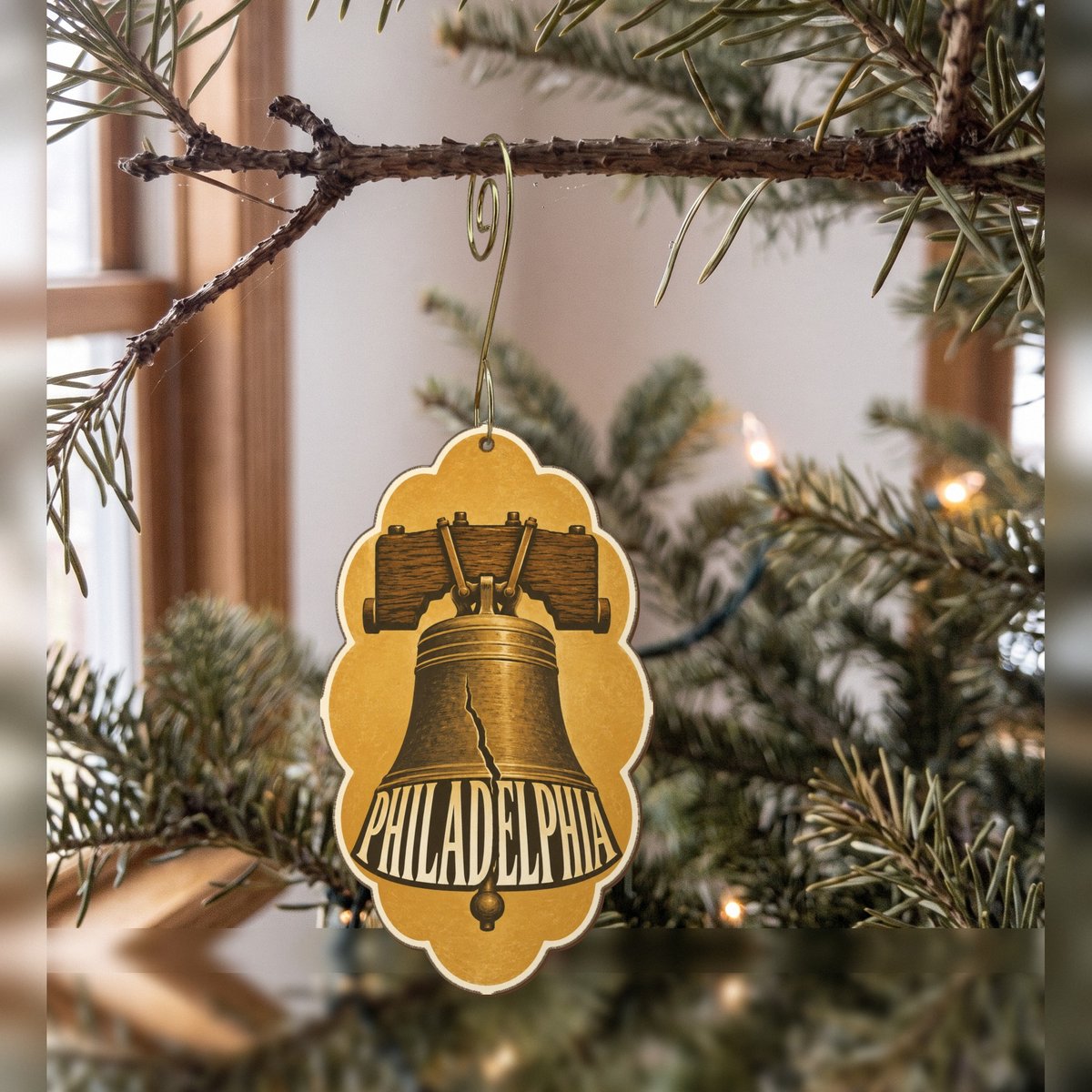 She's Choosing Philadelphia Ornament | Typographic Illustration | S261-O