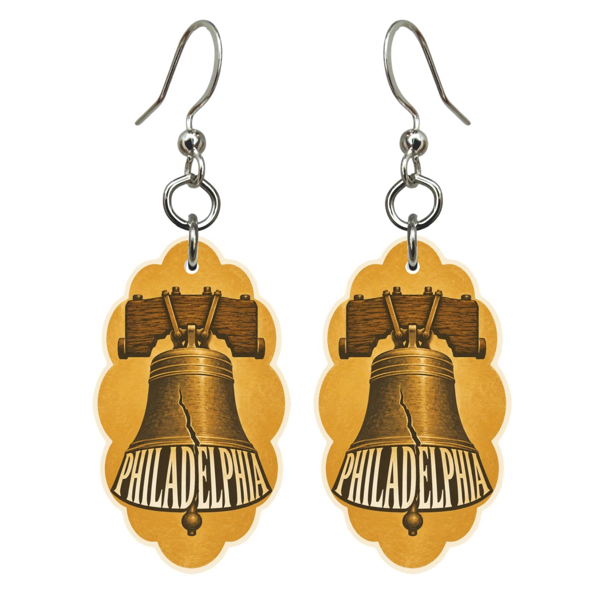 She's Choosing Philadelphia Earrings | Typographic Illustration | S261