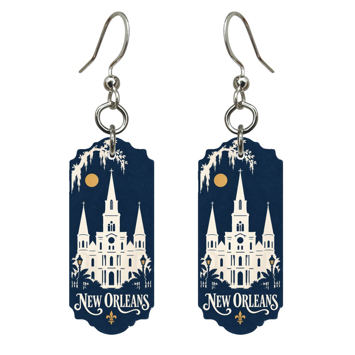 She's Choosing New Orleans Earrings | Negative-Space Silhouette | S263