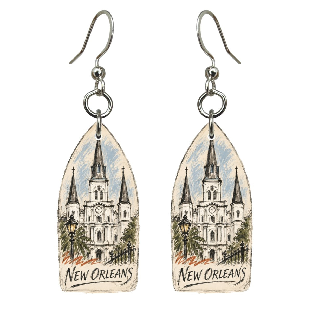She's Choosing New Orleans Earrings | Loose Contour Sketch | S265