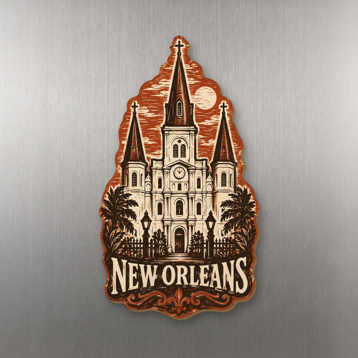 She's Choosing New Orleans Magnet | Woodcut | S268-M