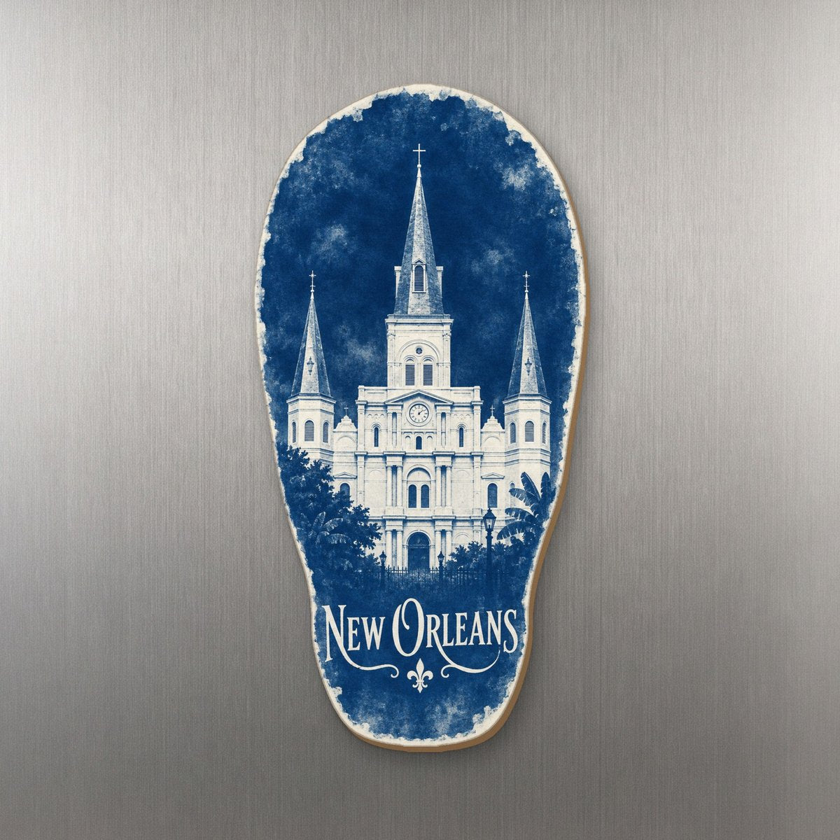 She's Choosing New Orleans Magnet | Cyanotype-Inspired | S269-M