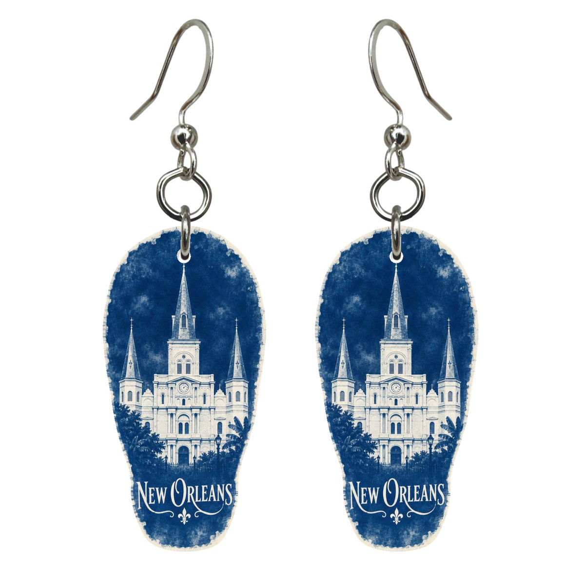 She's Choosing New Orleans Earrings | Cyanotype-Inspired | S269