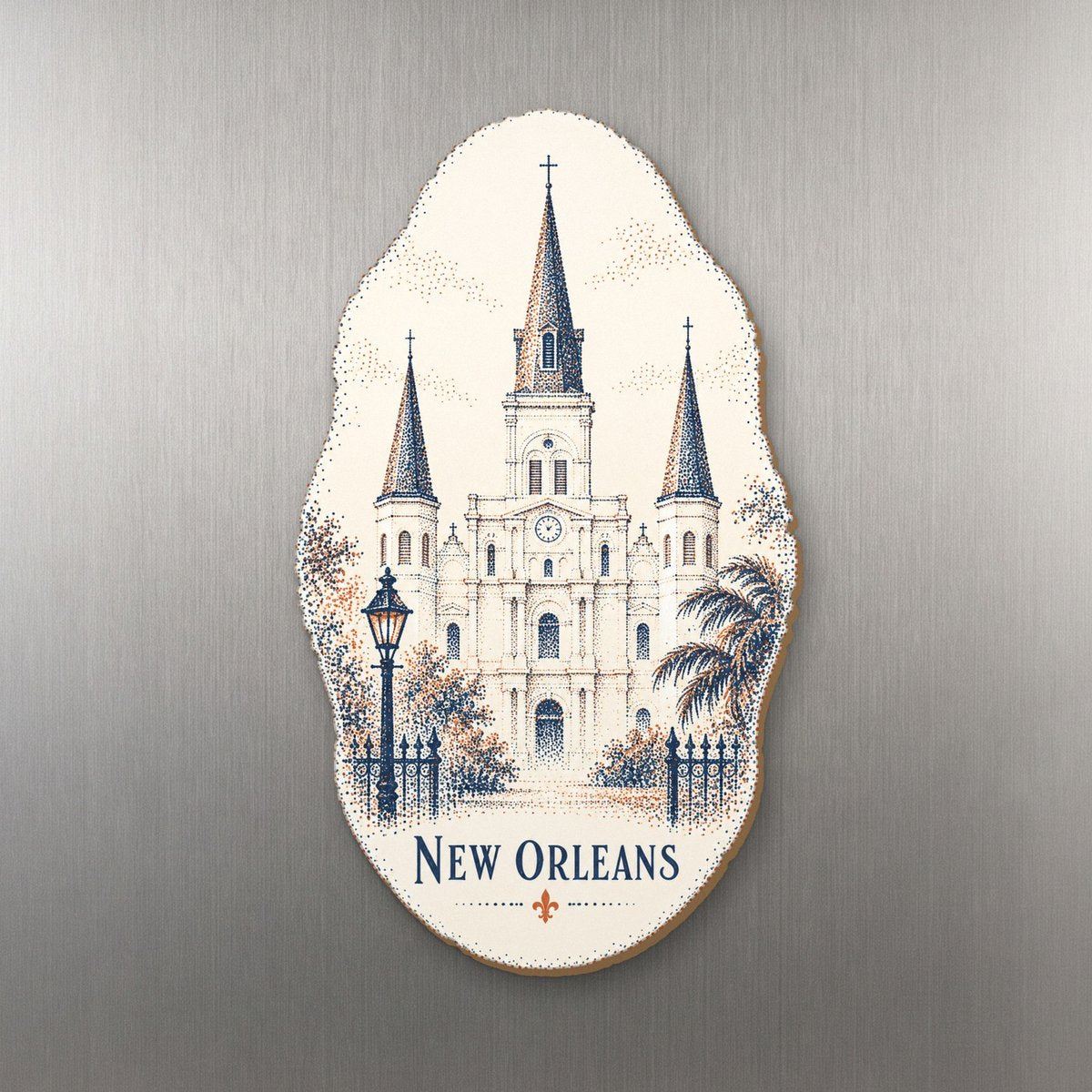 She's Choosing New Orleans Magnet | Sparse Pointillism | S271-M