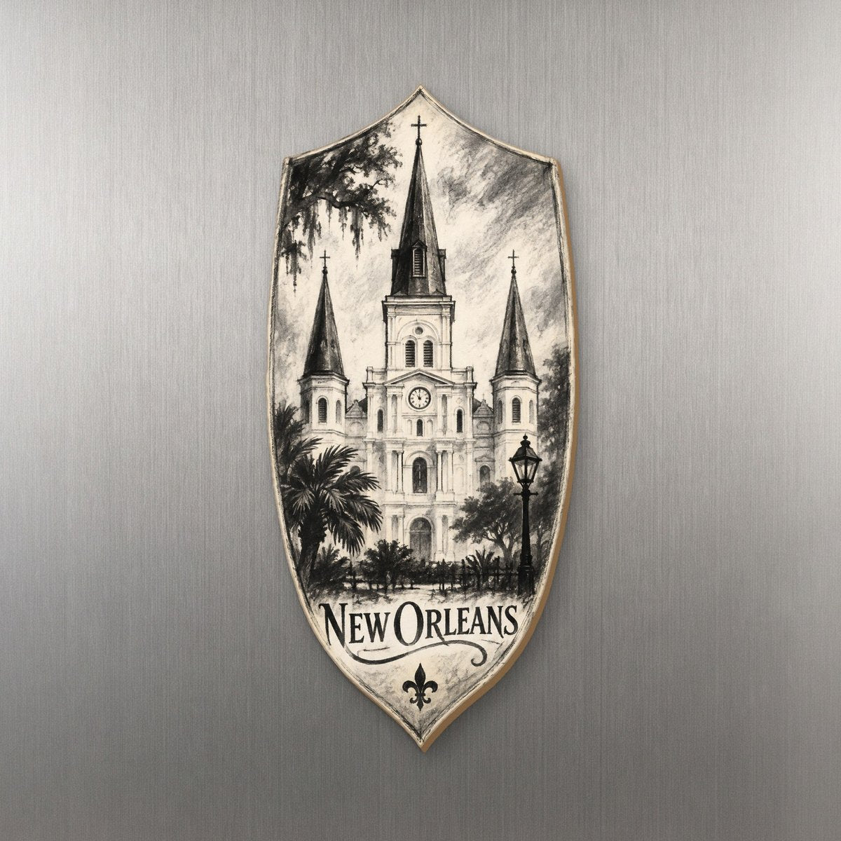 She's Choosing New Orleans Magnet | Charcoal Gesture | S273-M