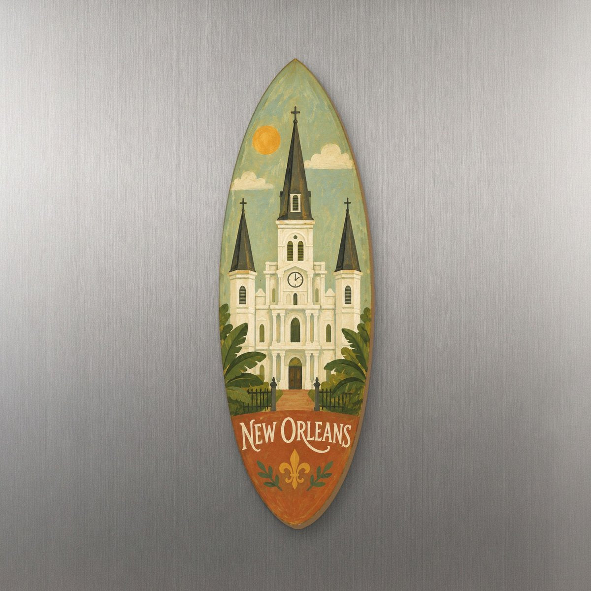 She's Choosing New Orleans Magnet | Naive Folk Painting | S276-M