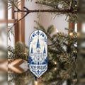 She's Choosing New Orleans Ornament | Blue-And-White Ceramic Illustration | S277-O