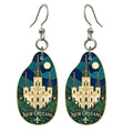 She's Choosing New Orleans Earrings | Cloisonné-Inspired Graphic | S278
