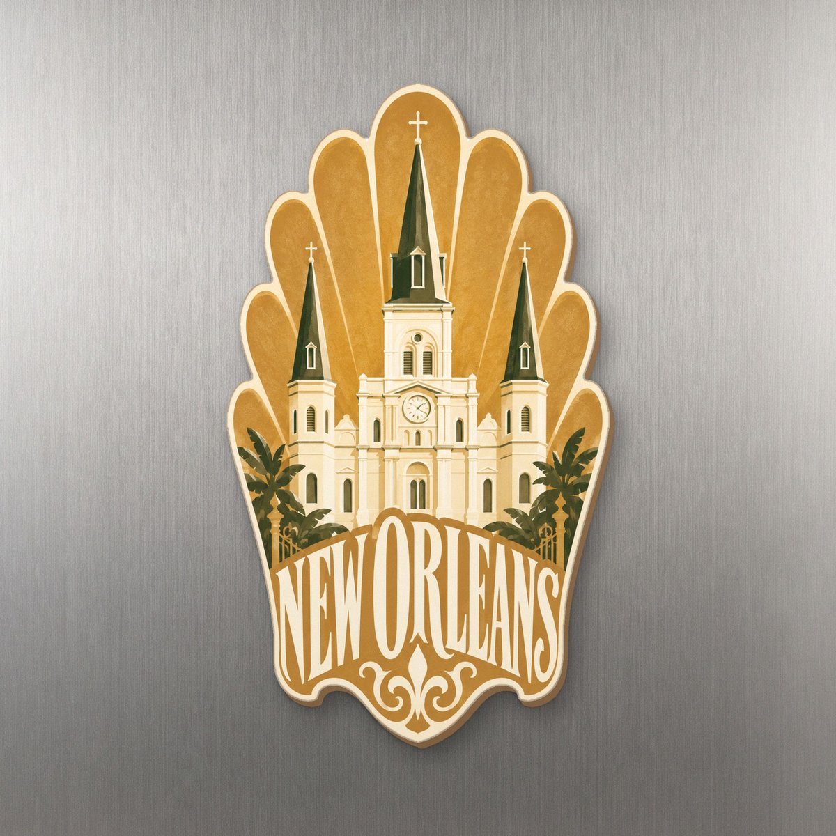 She's Choosing New Orleans Magnet | Typographic Illustration | S279-M