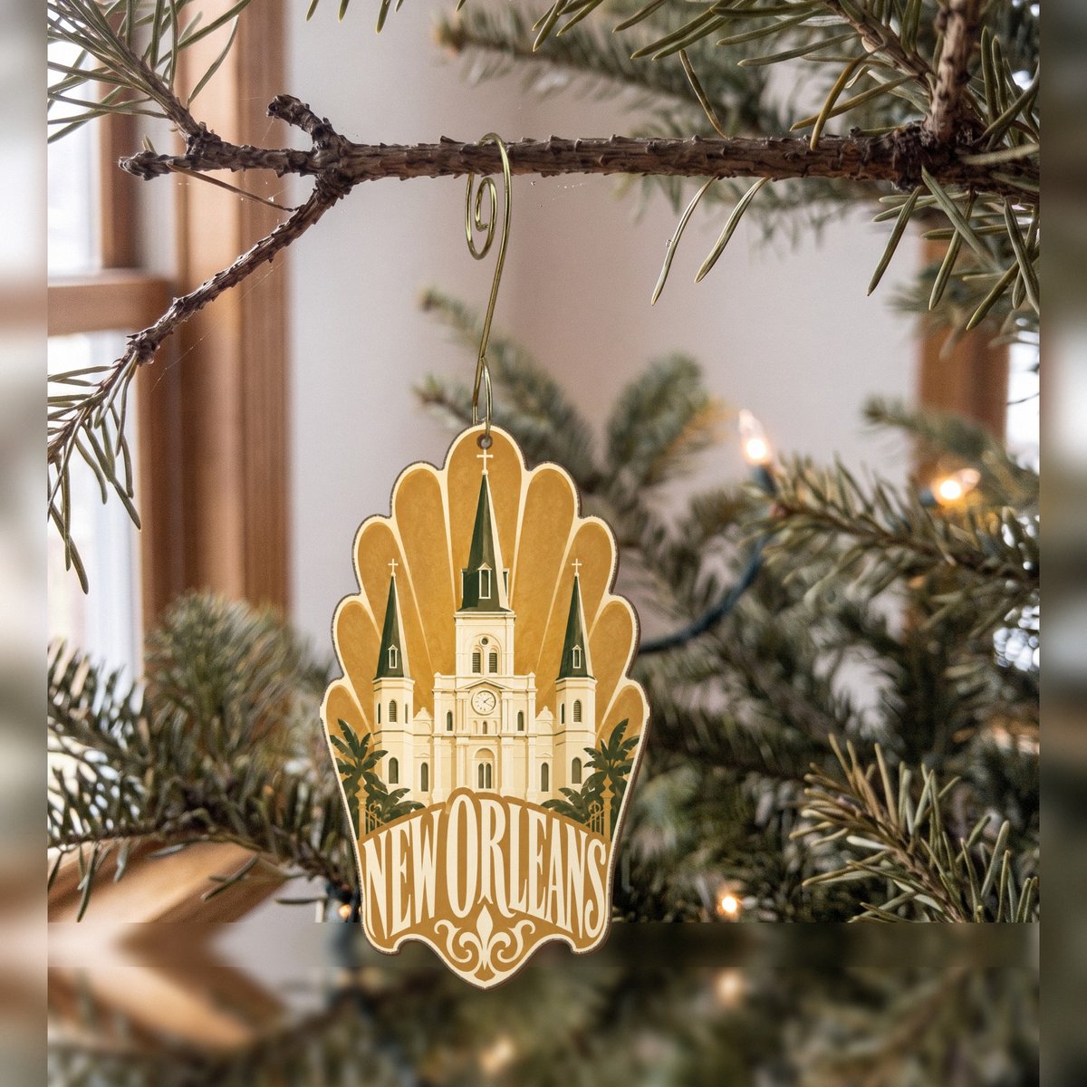 She's Choosing New Orleans Ornament | Typographic Illustration | S279-O