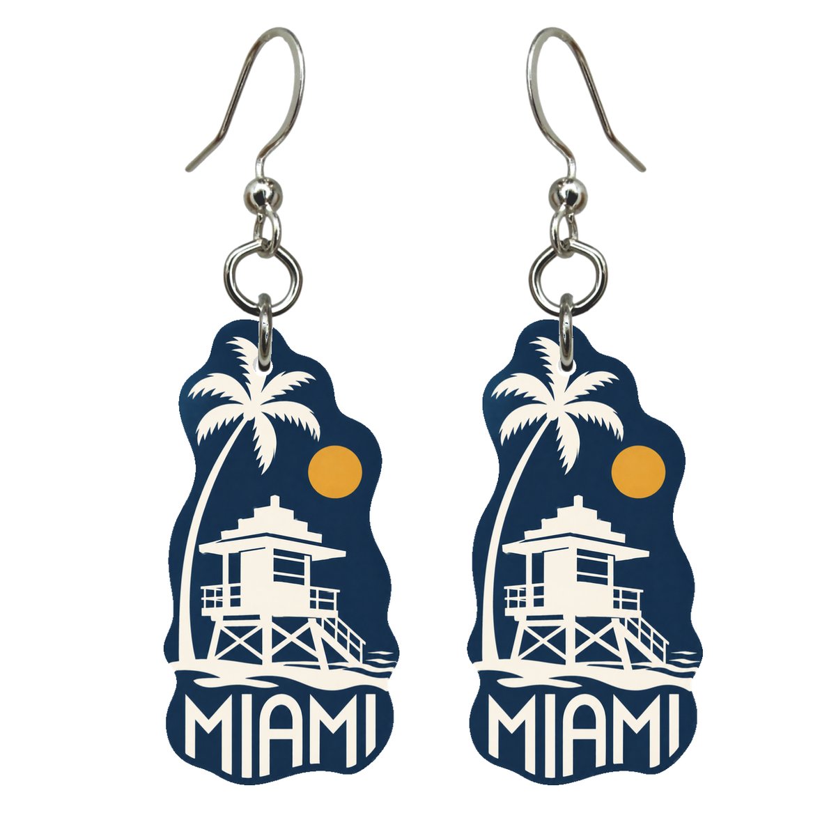 She's Choosing Miami Earrings | Negative-Space Silhouette | S281