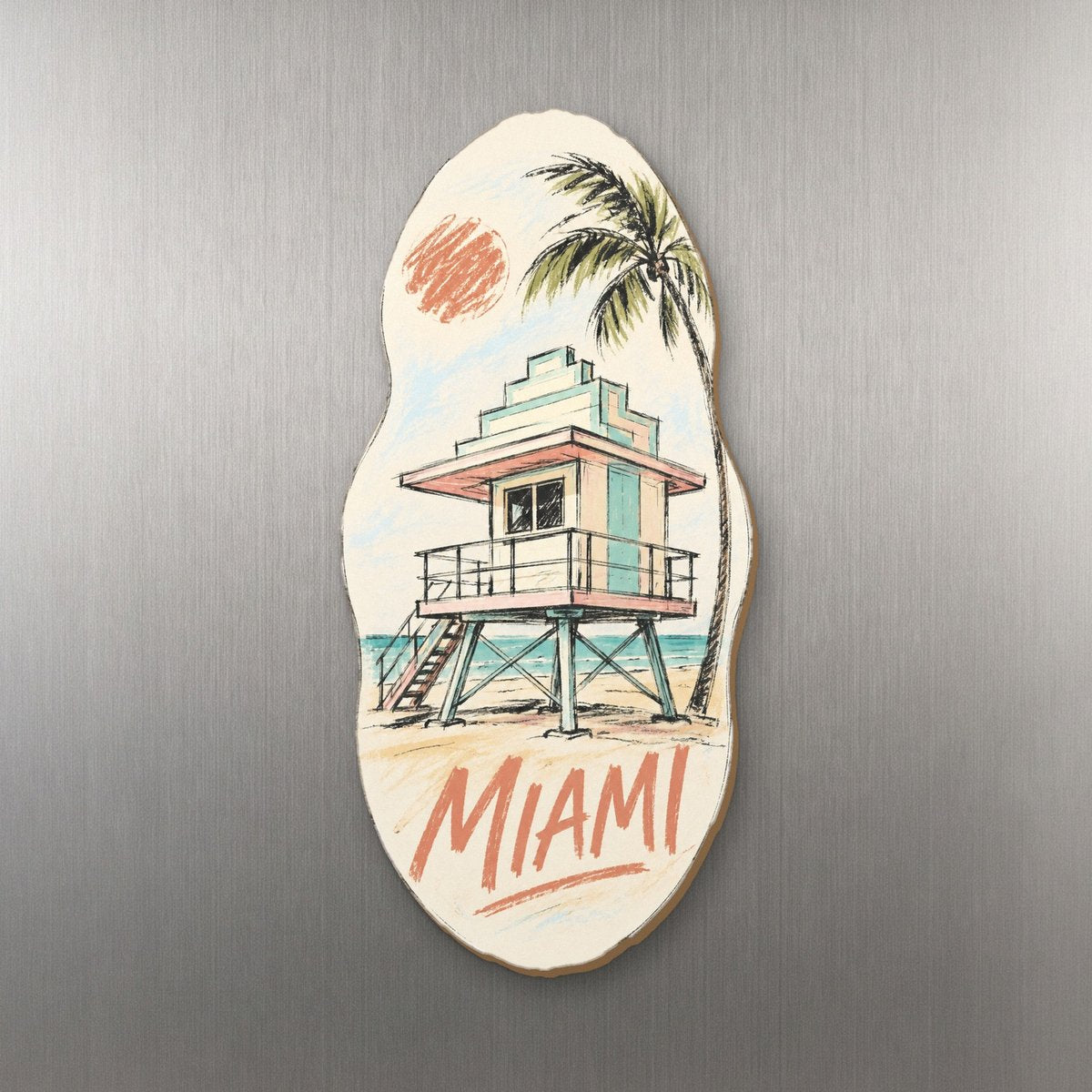 She's Choosing Miami Magnet | Loose Contour Sketch | S283-M