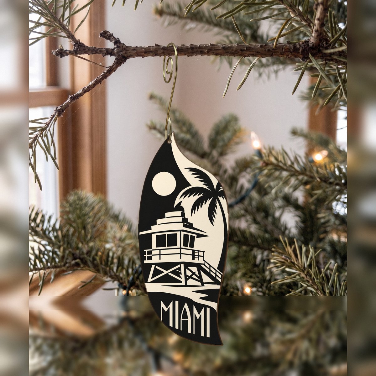 She's Choosing Miami Ornament | Notan | S284-O