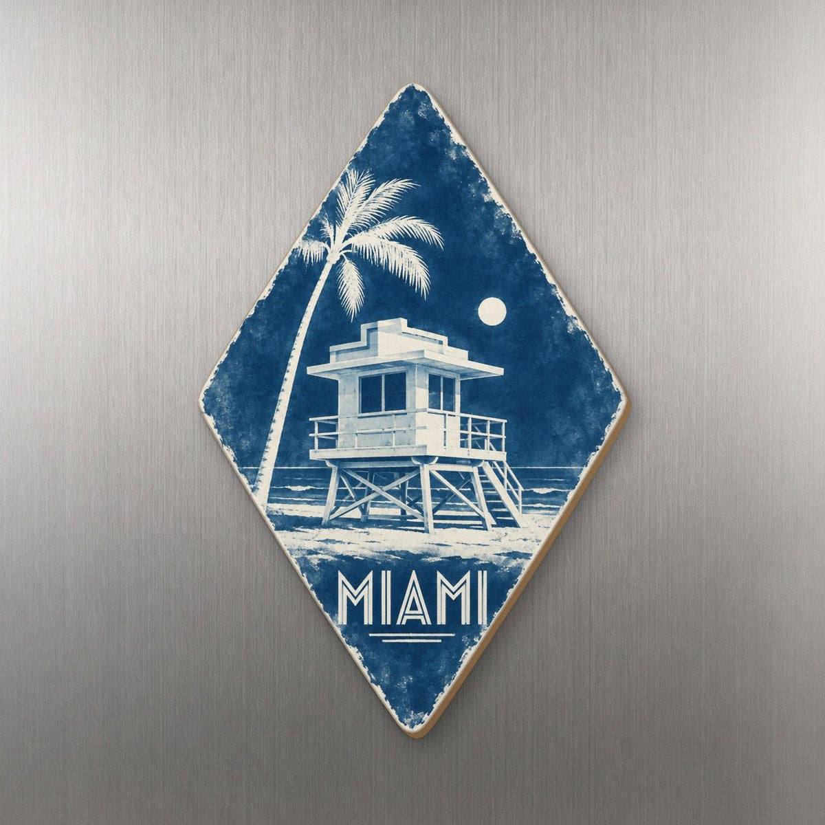She's Choosing Miami Magnet | Cyanotype-Inspired | S287-M