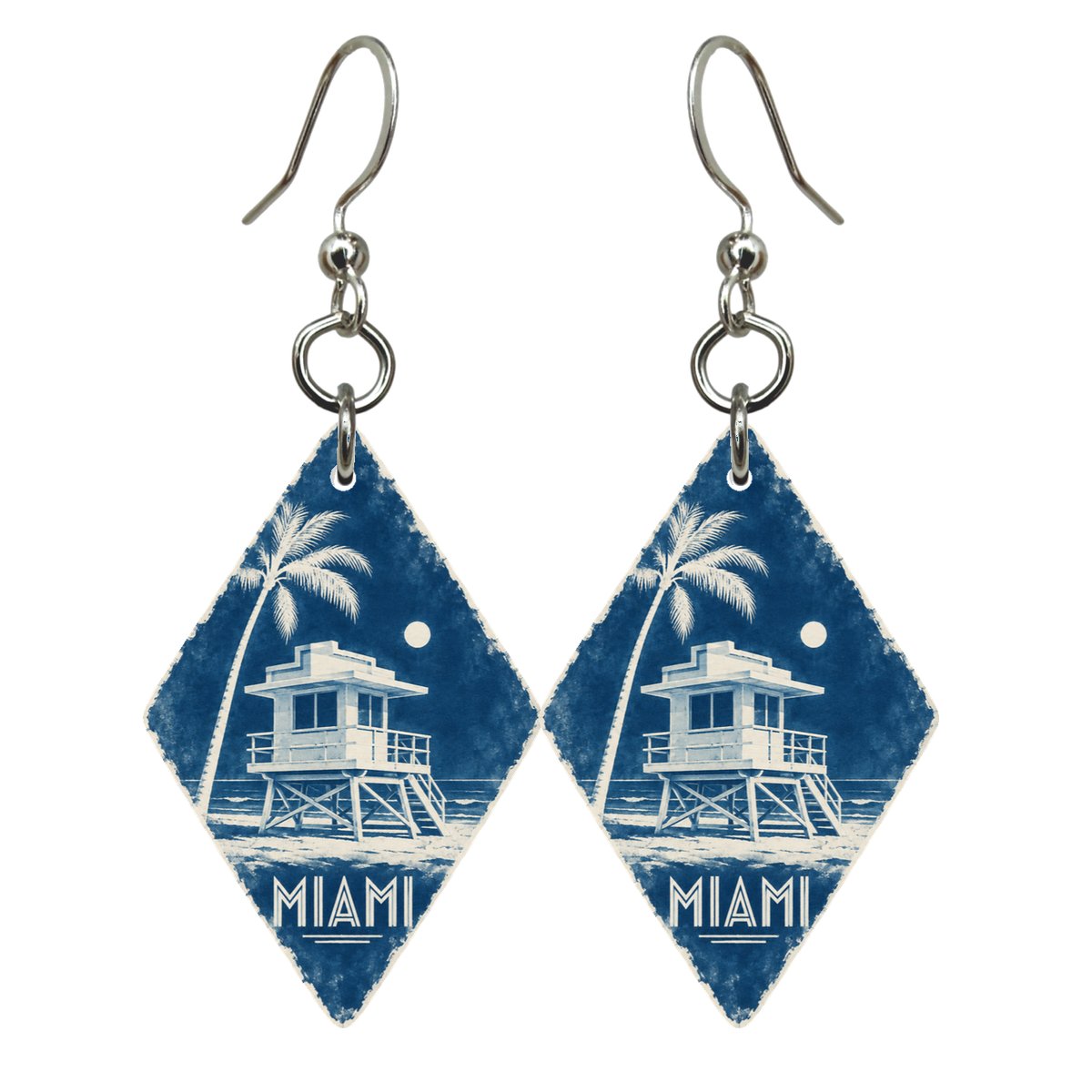 She's Choosing Miami Earrings | Cyanotype-Inspired | S287