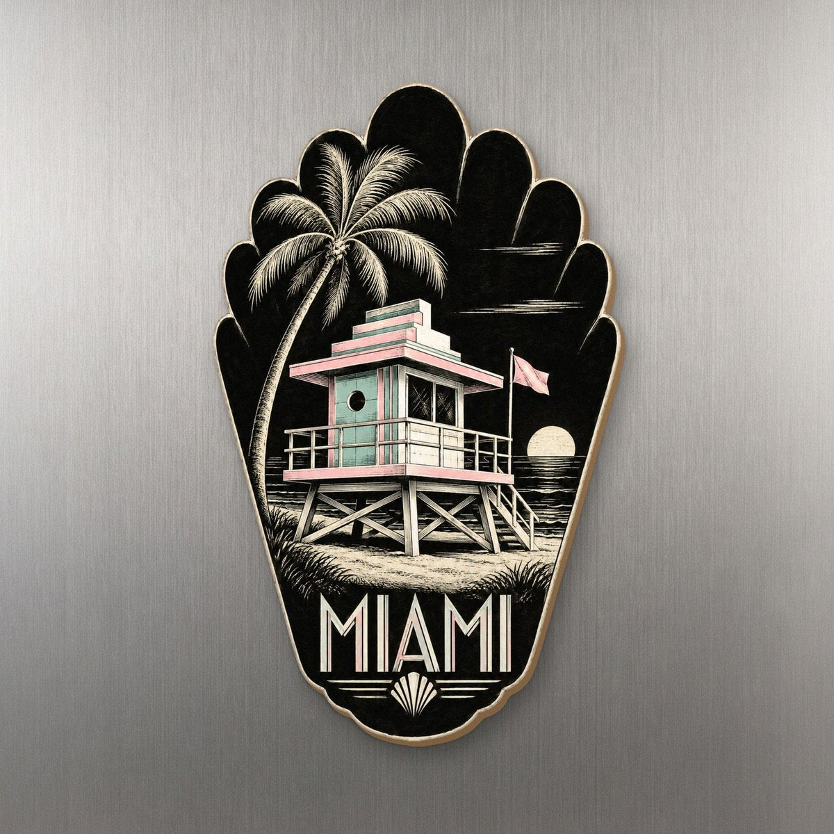 She's Choosing Miami Magnet | Scratchboard | S290-M