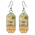 She's Choosing Miami Earrings | Naive Folk Painting | S294