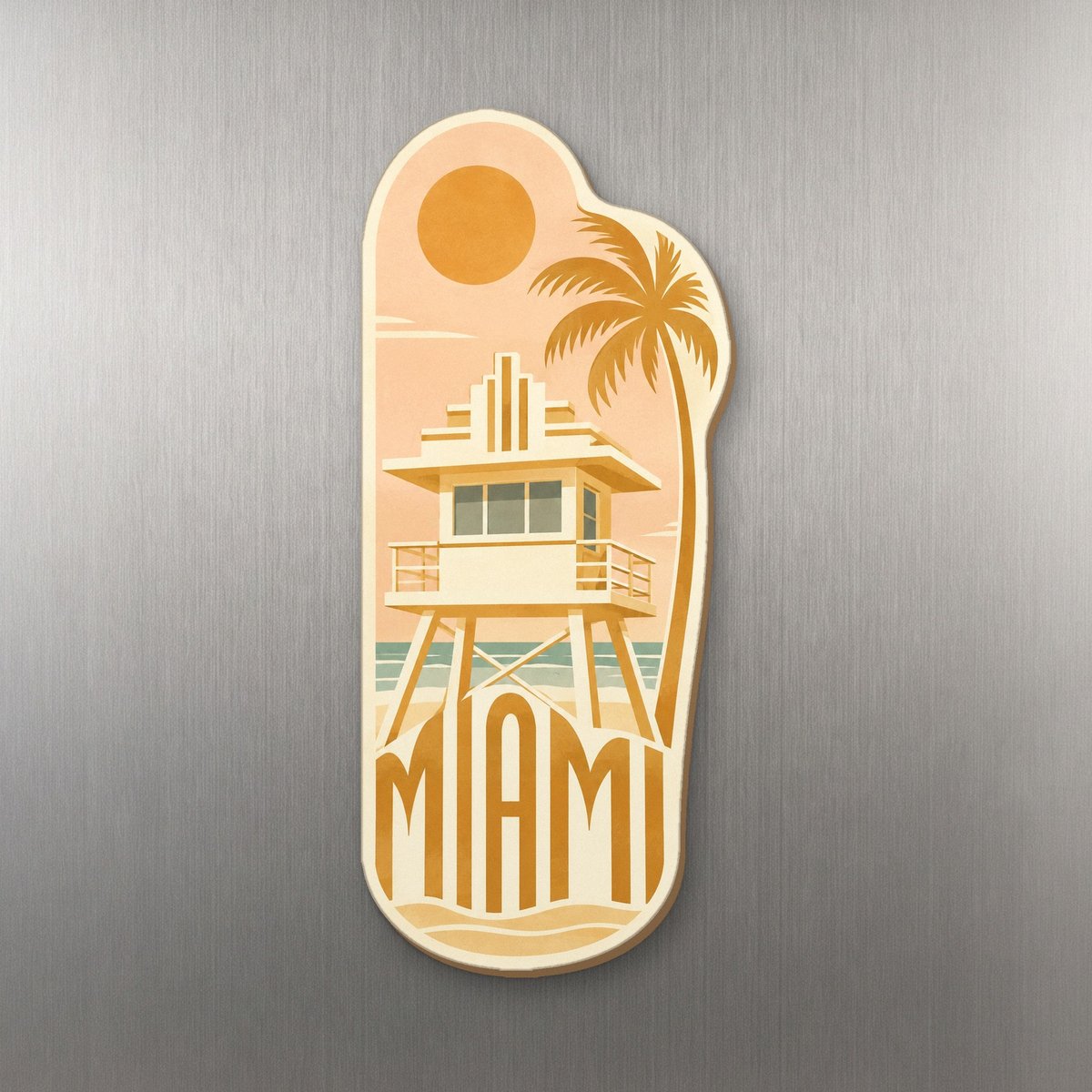 She's Choosing Miami Magnet | Typographic Illustration | S297-M
