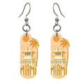 She's Choosing Miami Earrings | Typographic Illustration | S297