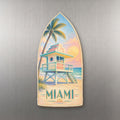 She's Choosing Miami Magnet | Colored Pencil over Gouache | S298-M