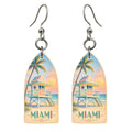 She's Choosing Miami Earrings | Colored Pencil over Gouache | S298