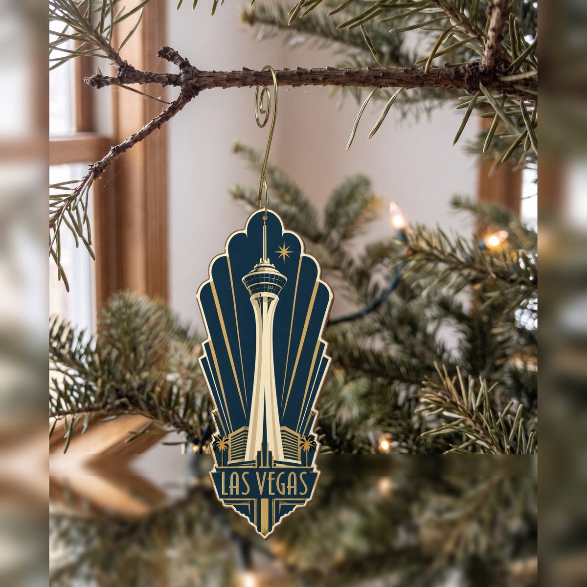 She's Choosing Las Vegas Ornament | Art Deco | S303-O