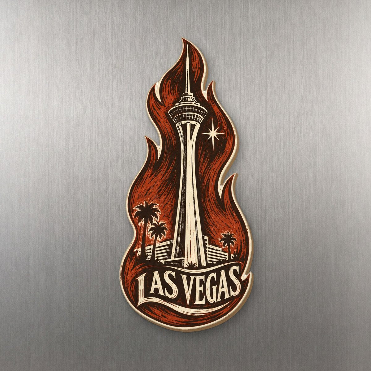 She's Choosing Las Vegas Magnet | Woodcut | S304-M