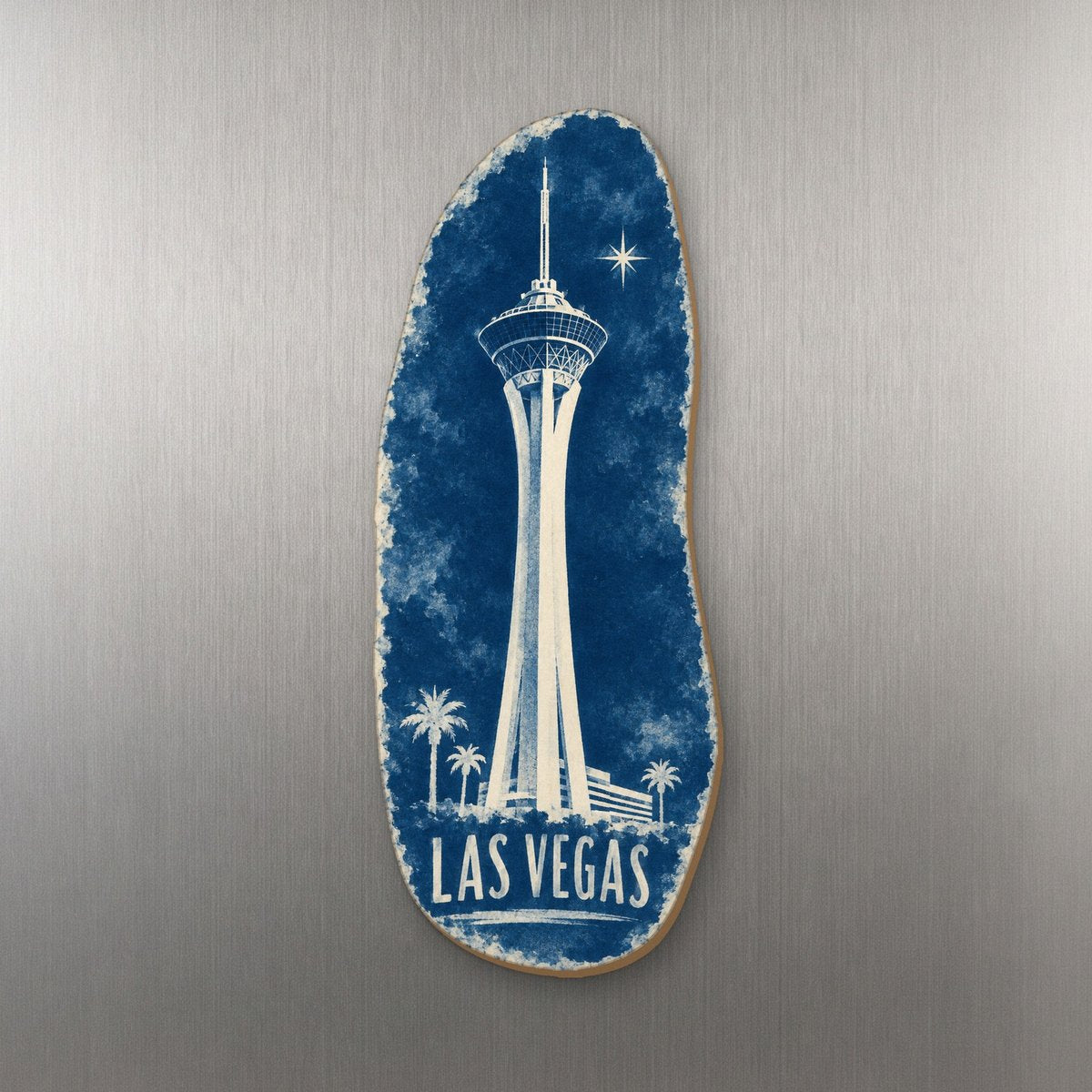 She's Choosing Las Vegas Magnet | Cyanotype-Inspired | S305-M