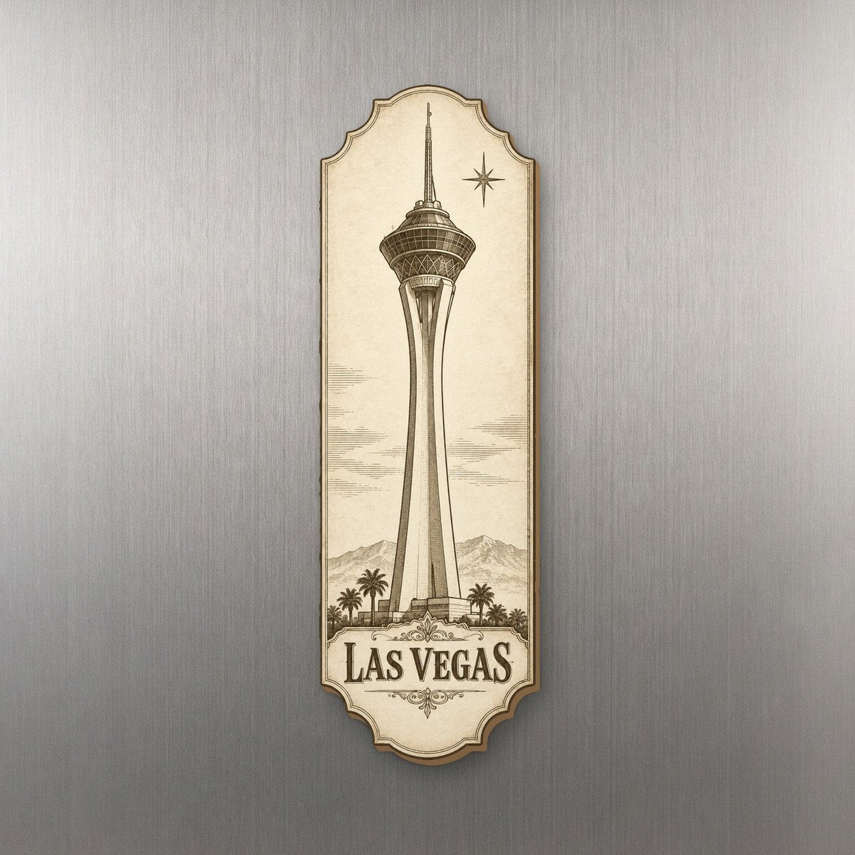 She's Choosing Las Vegas Magnet | Etching-Inspired Linework | S306-M