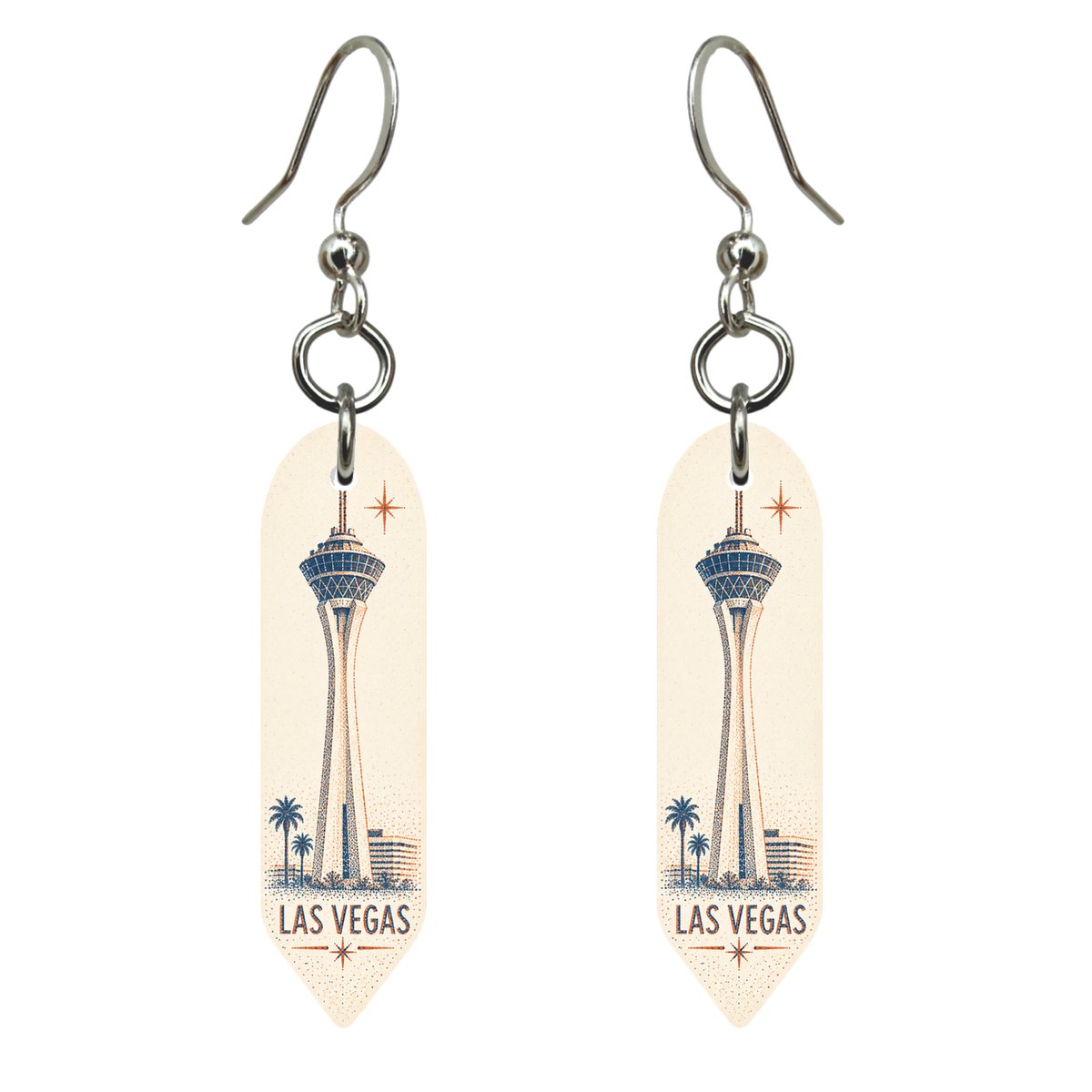 She's Choosing Las Vegas Earrings | Sparse Pointillism | S307