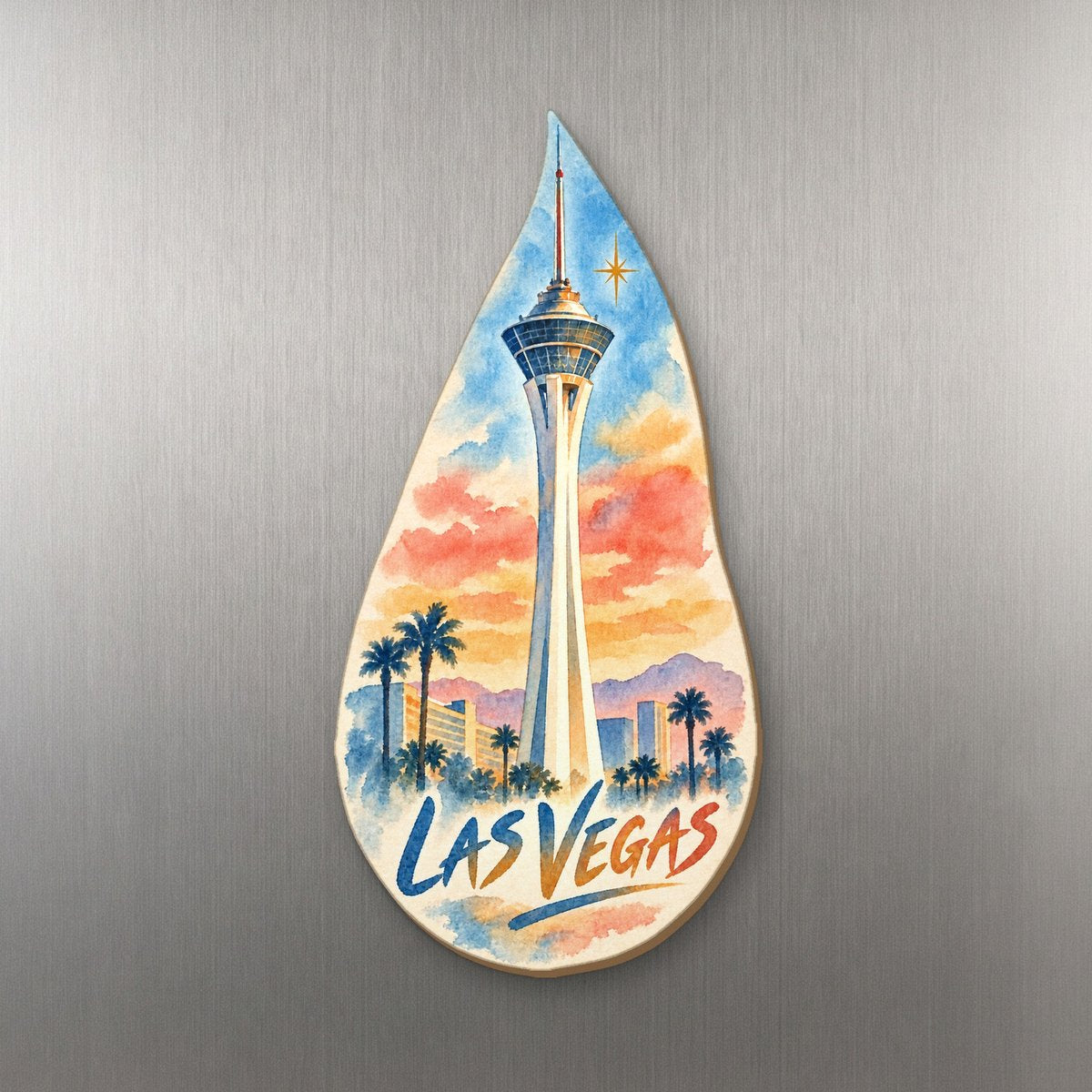 She's Choosing Las Vegas Magnet | Restrained Watercolor | S310-M