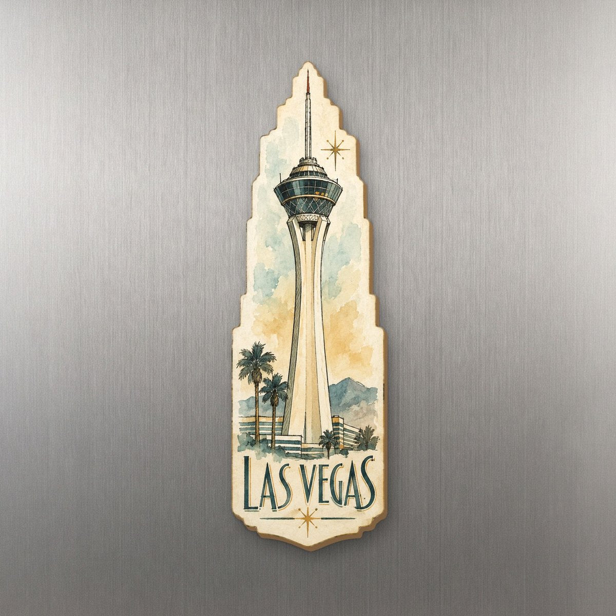 She's Choosing Las Vegas Magnet | Pen and Watercolor Wash | S311-M