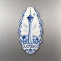 She's Choosing Las Vegas Magnet | Blue-And-White Ceramic Illustration | S313-M