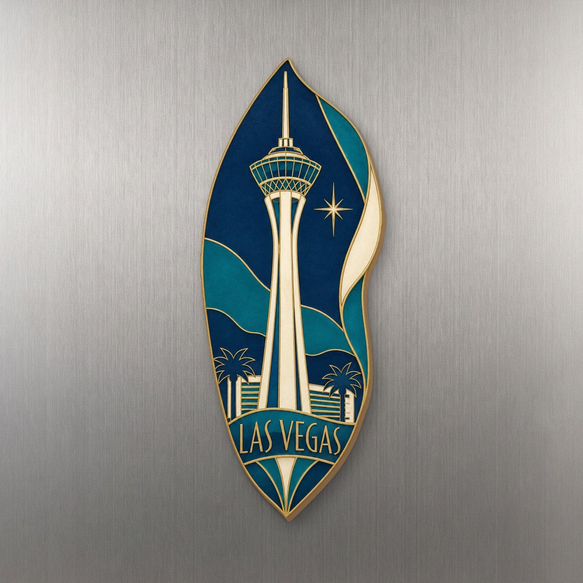 She's Choosing Las Vegas Magnet | Cloisonné-Inspired Graphic | S314-M
