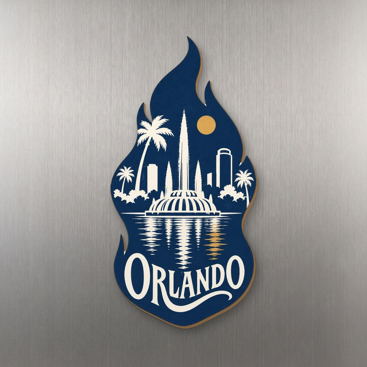 She's Choosing Orlando Magnet | Negative-Space Silhouette | S317-M