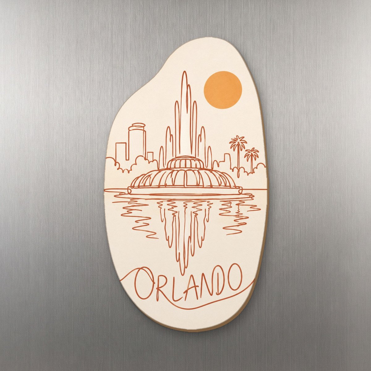 She's Choosing Orlando Magnet | Continuous-Line Drawing | S318-M