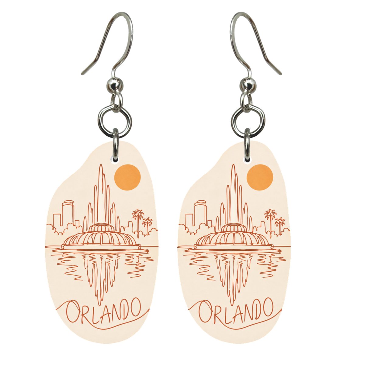 She's Choosing Orlando Earrings | Continuous-Line Drawing | S318